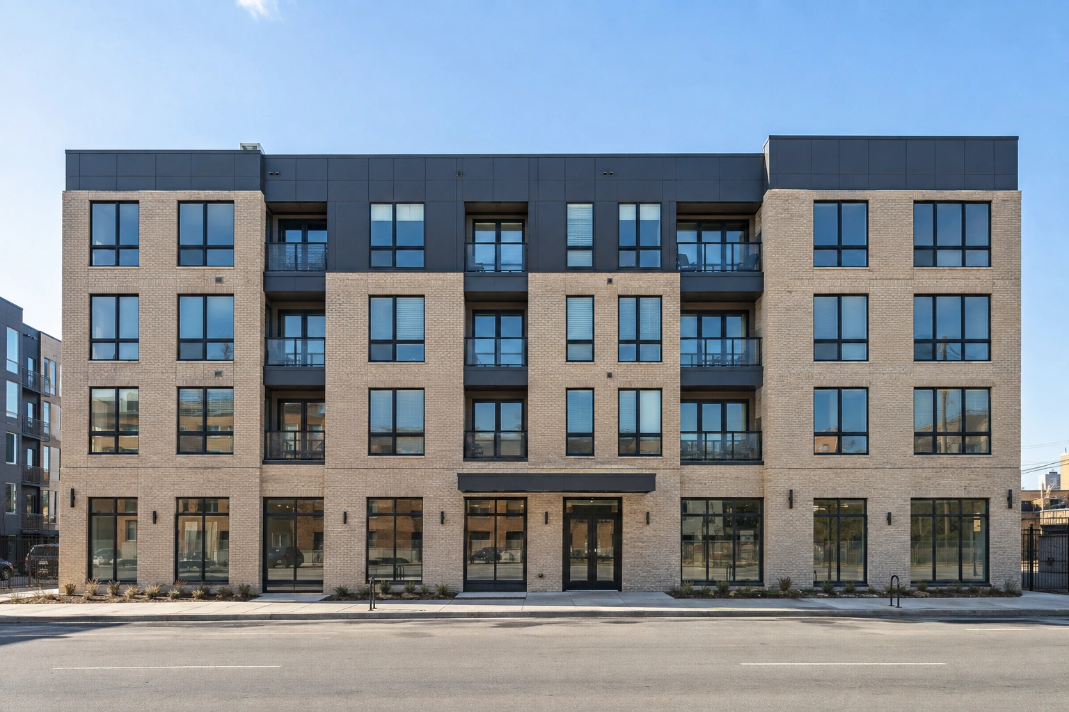 Modern apartment building