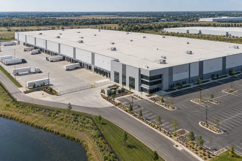 Warehouse aerial view